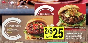 IGA COMPLIMENTS Burgers offer