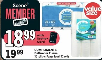 IGA COMPLIMENTS Bathroom Tissue offer