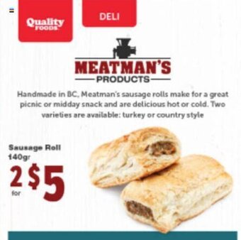 Quality Foods Sausage Roll offer