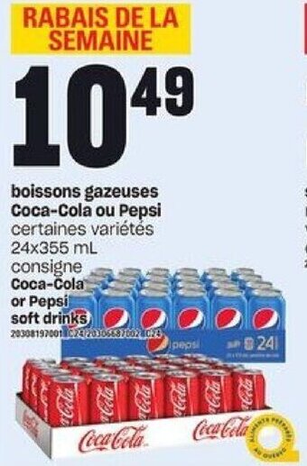 Provigo Coca-Cola or Pepsi soft drinks offer