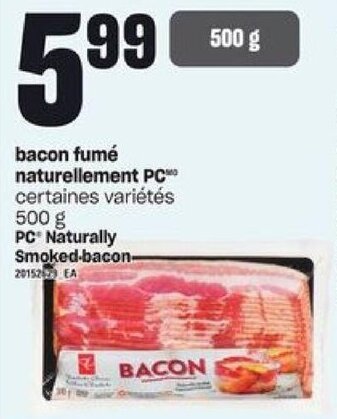 Provigo PC Naturally Smoked-bacon offer