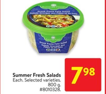 Walmart Summer fresh salads offer