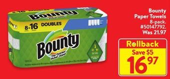 Walmart Bounty paper towels offer