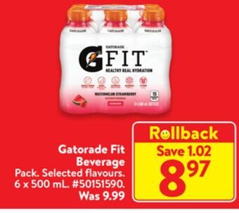 Walmart Gatorade fit beverage offer