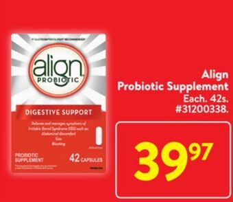 Walmart Align probiotic supplement offer