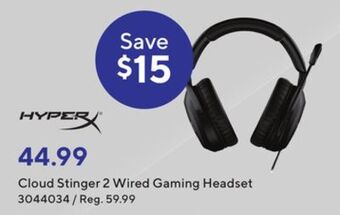 Staples Hyperx cloud stinger 2 wired gaming headset offer