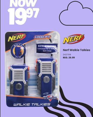 Toys R us Nerf walkie talkies offer