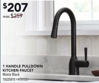 Lowe's Moen 1 handle pulldown kitchen faucet offer