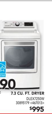 Lowe's Lg 7.3 cu. ft. dryer offer