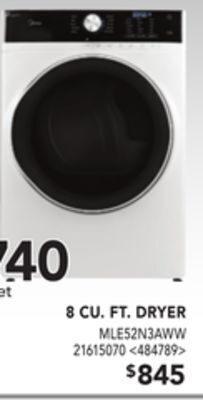 Lowe's Midea 8 cu. ft. dryer offer