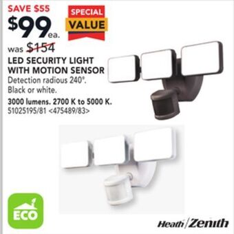 Lowe's Heath/zenith led security light with motion sensor offer