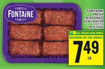 Food Basics Fontaine fresh seasoned veal kefta offer