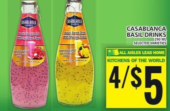 Food Basics Casablanca basil drinks offer