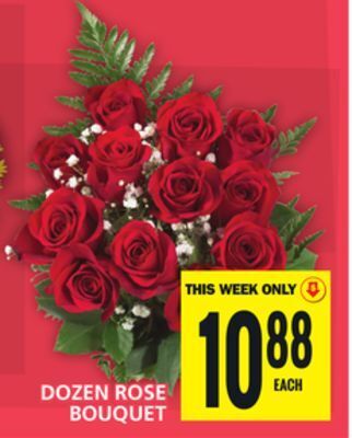 Food Basics Dozen rose bouquet offer