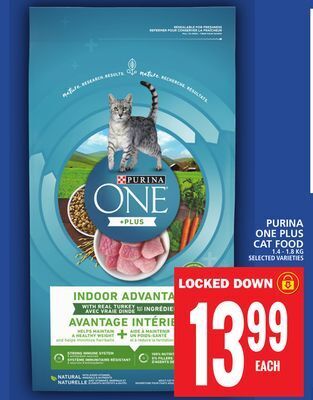 Food Basics Purina one plus cat food offer