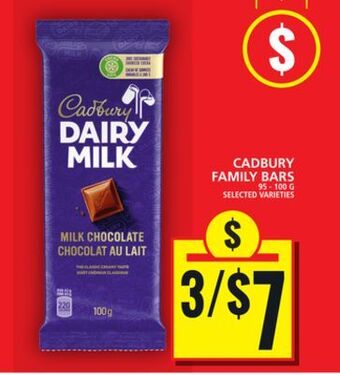 Food Basics Cadbury family bars offer
