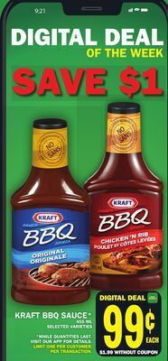 Food Basics Kraft bbq sauce* offer