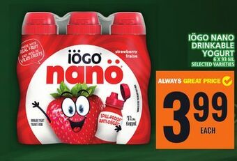 Food Basics Iögo nano drinkable yogurt offer