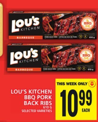 Food Basics Lou's kitchen bbq pork back ribs offer
