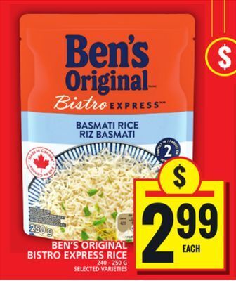 Food Basics Ben's original bistro express rice offer
