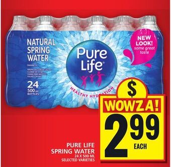 Food Basics Pure life spring water offer