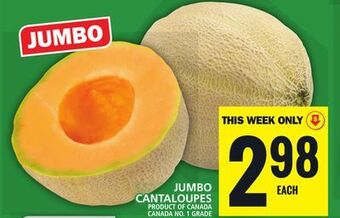 Food Basics Jumbo cantaloupes offer