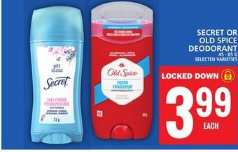 Food Basics Secret or old spice deodorant offer