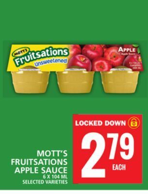 Food Basics Mott's fruitsations apple sauce offer