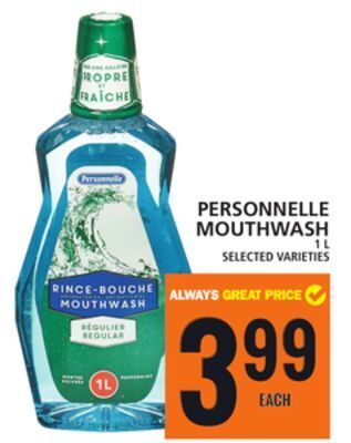 Food Basics Personnelle mouthwash offer