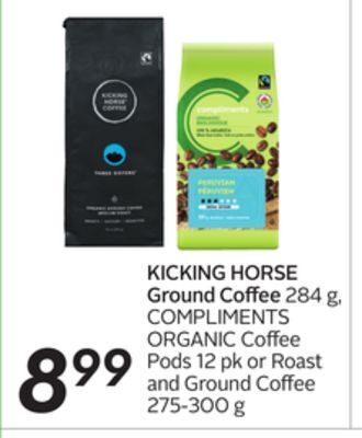 Sobeys Kicking horse ground coffee offer