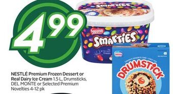 Sobeys Nestlé premium frozen dessert or real dairy ice cream offer