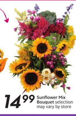 Sobeys Sunflower mix bouquet offer