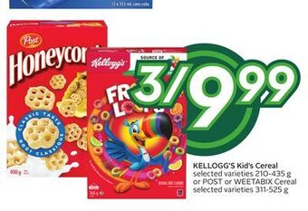 Sobeys Kellogg's kid's cereal offer