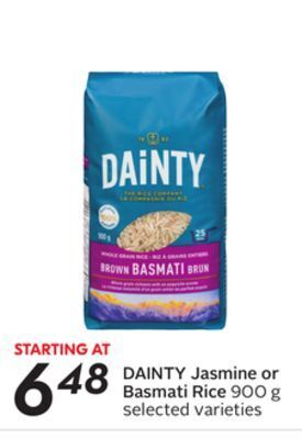 Sobeys Jasmine or basmati rice offer