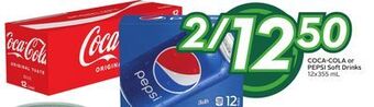 Sobeys Coca-cola or pepsi soft drinks offer