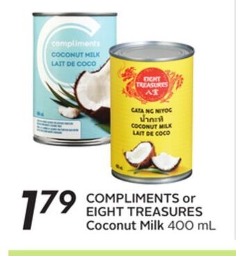 Sobeys Compliments or eight treasures coconut milk offer