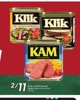 Sobeys Klik or kam canned meats offer