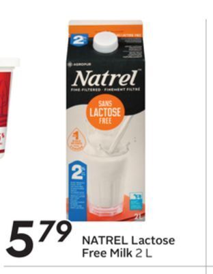Sobeys Lactose free milk offer