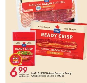 Sobeys Natural bacon or ready crisp offer