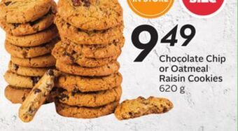 Sobeys Chocolate chip or oatmeal raisin cookies offer