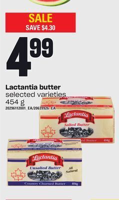 Independent Grocer Lactantia butter, 454 g offer