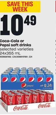 Independent Grocer Coca-cola or pepsi soft drinks, 24x355 ml offer