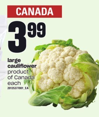 Independent Grocer Large cauliflower offer