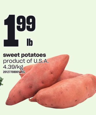 Independent Grocer Sweet potatoes offer