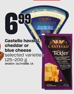 Independent Grocer Castello havarti, cheddar or blue cheese, 125-200 g offer