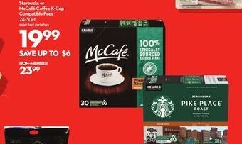 Longo's Starbucks or mccafé coffee k-cup compatible pods offer