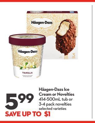 Longo's Häagen-dazs ice cream or novelties offer