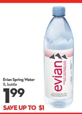 Longo's Evian spring water offer