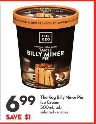 Longo's The keg billy miner pie ice cream offer