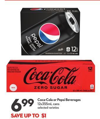 Longo's Coca-cola or pepsi beverages offer